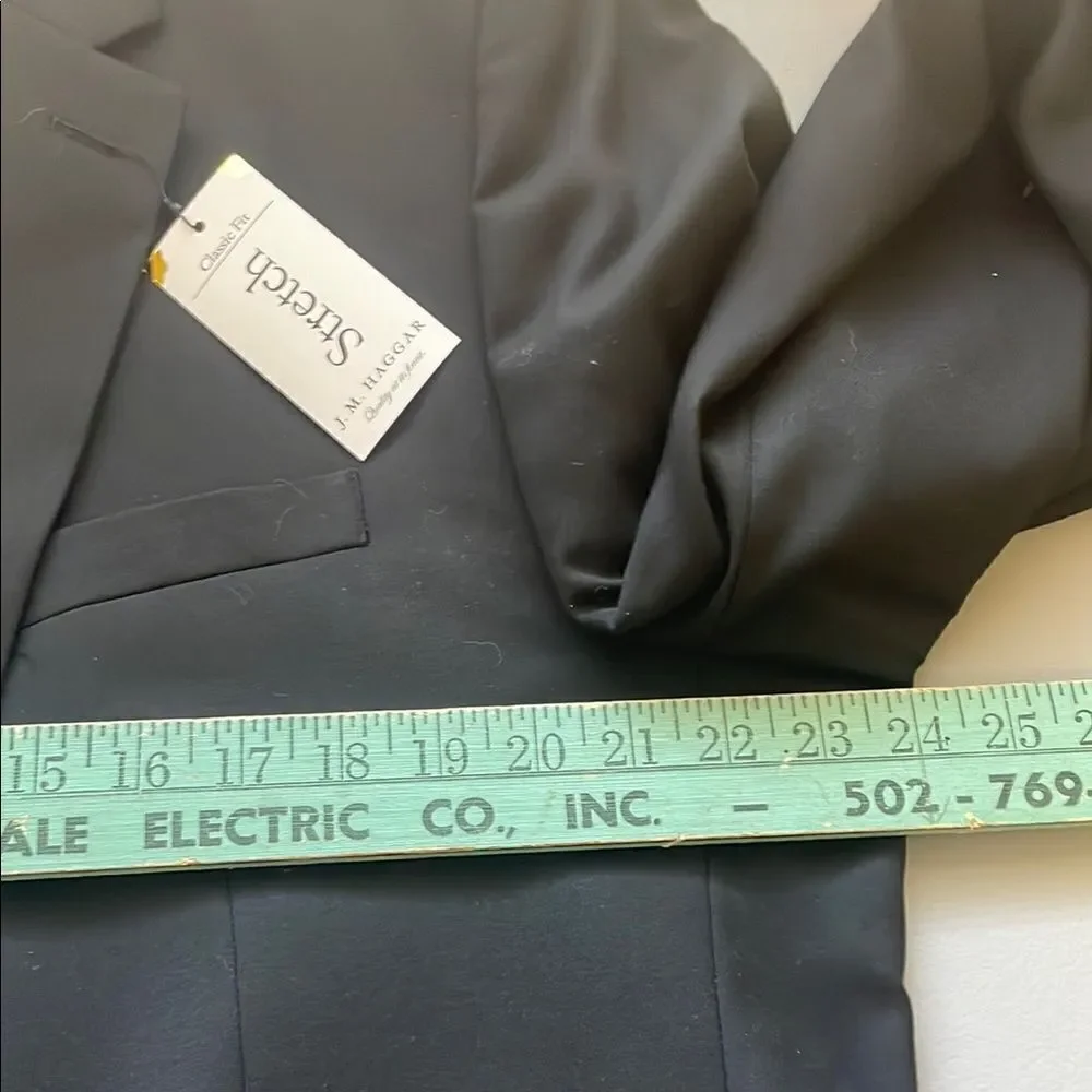 NEW J.M. Haggar Classic Fit Black Suit Coat and Trousers
